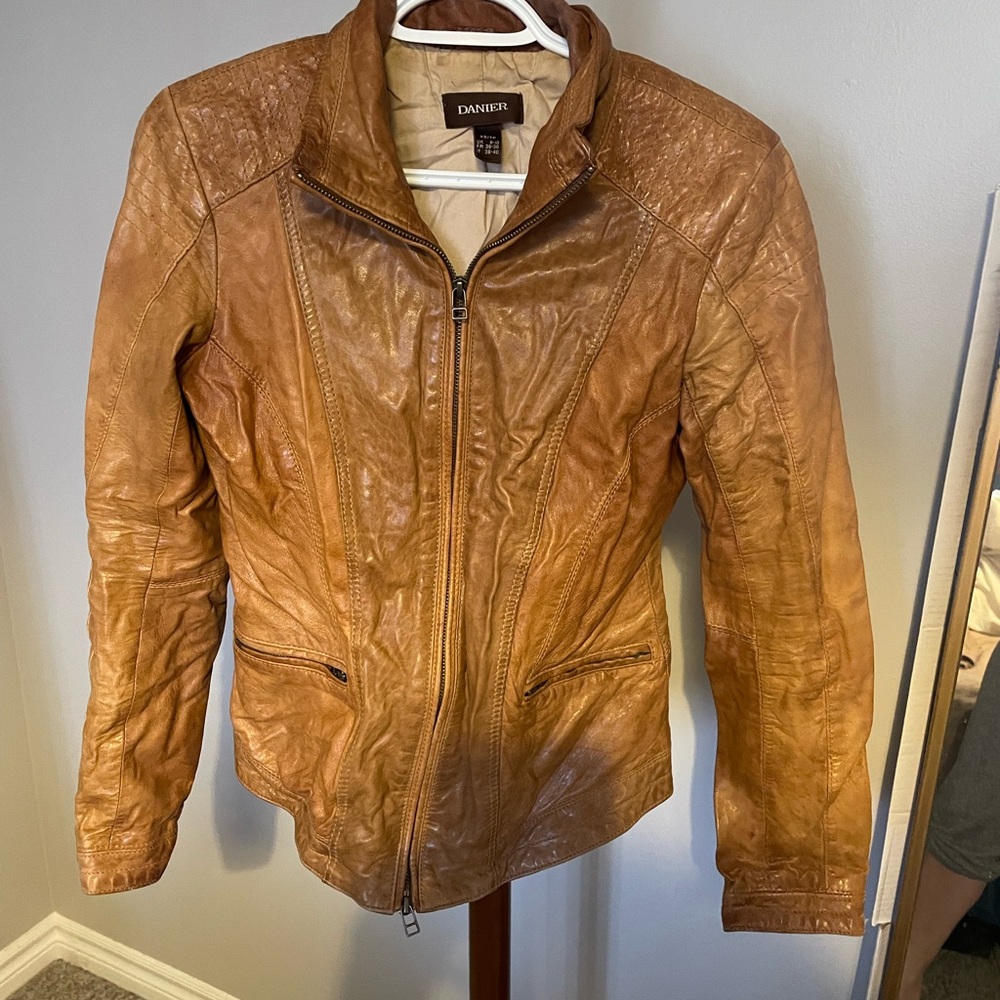 Genuine leather well loved Motto Jacket